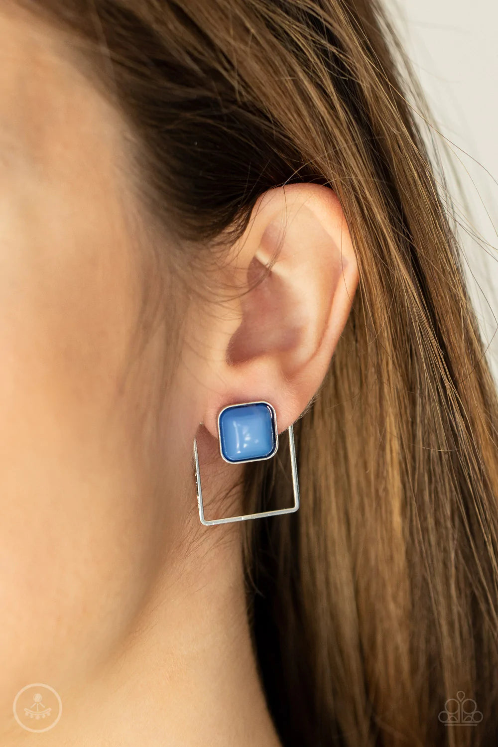 FLAIR and Square - Blue Post Earrings
