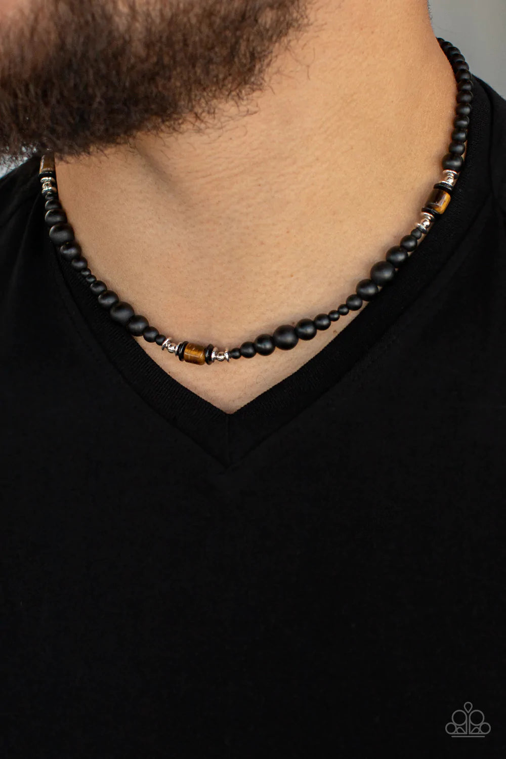 Stone Synchrony - Brown Men's Necklace