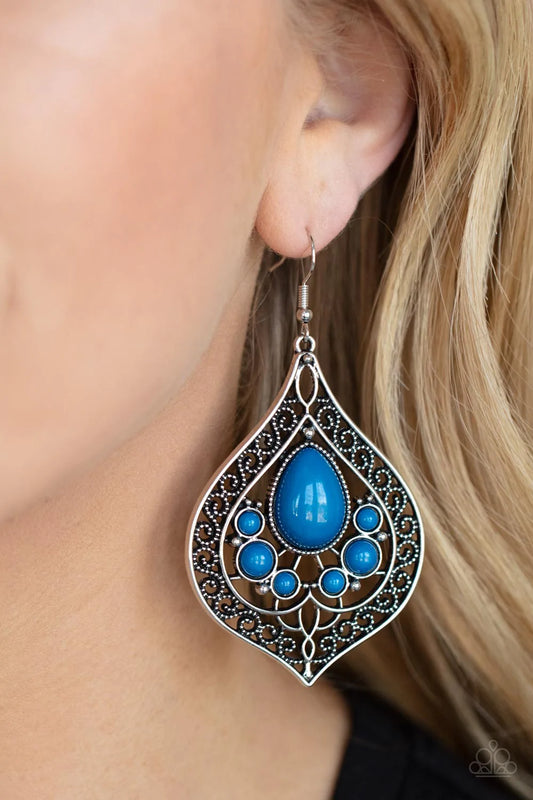 New Delhi Nouveau - Blue Earrings