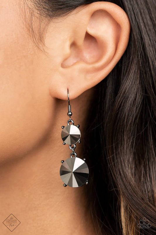 Sizzling Showcase - Black Earrings
