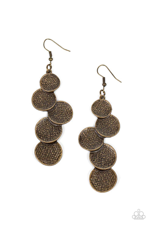 Token Gesture - Brass Earrings