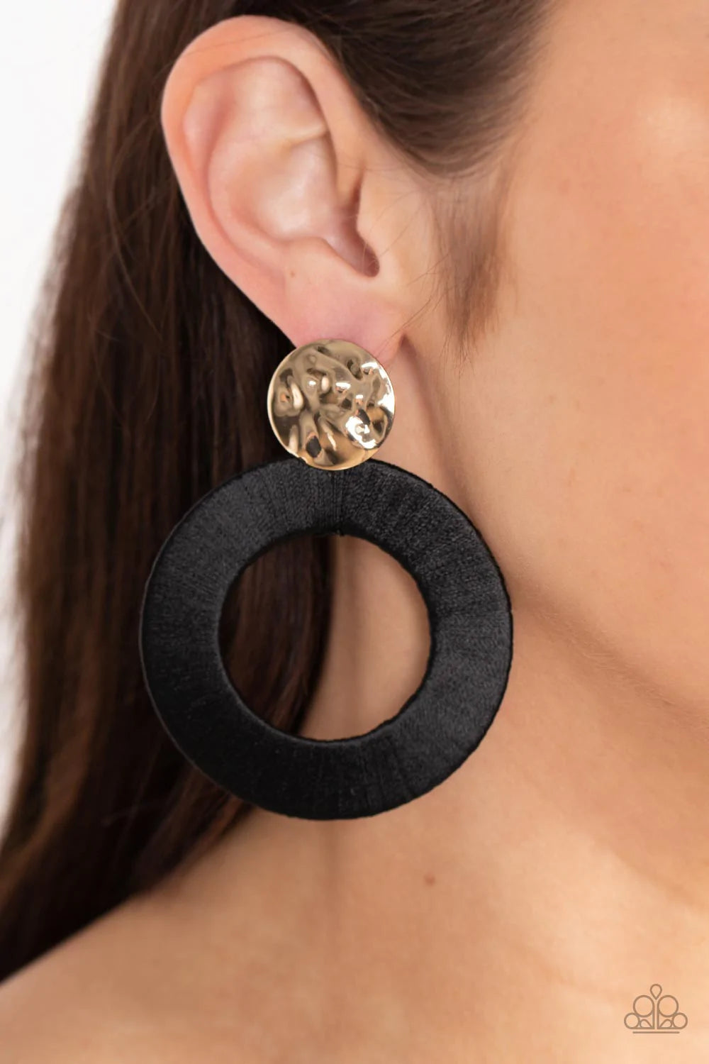 Strategically Sassy - Black Post Earrings