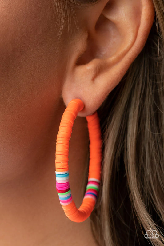 Colorfully Contagious - Orange Earrings