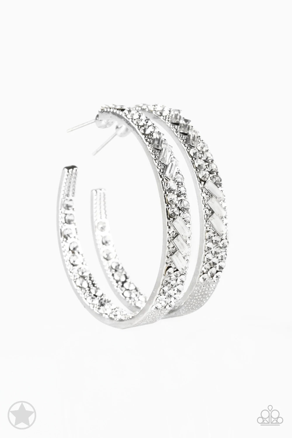 GLITZY By Association White Earrings