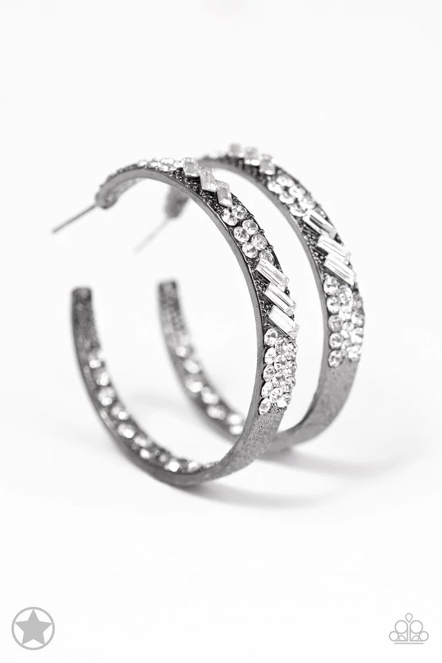 GLITZY By Association - Gunmetal Earrings