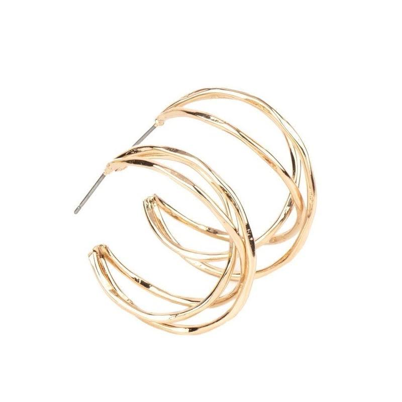 City Contour - Gold Earrings