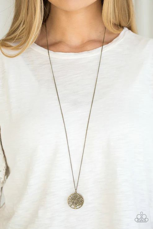 Save The Trees - Brass Necklace