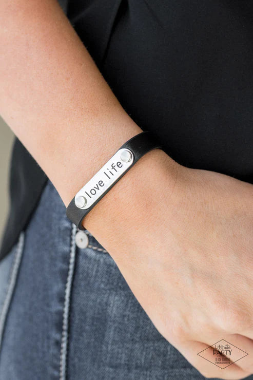 Love Life - Black Bracelet