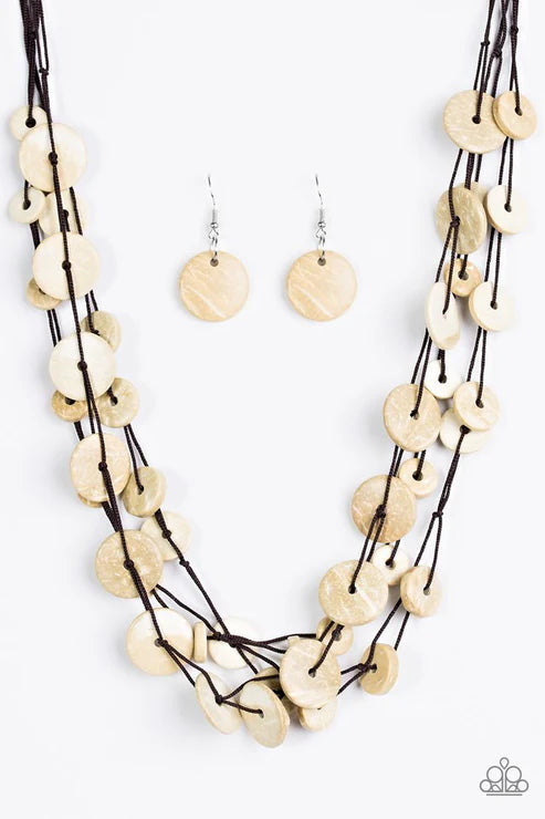 Bermuda Beach House - White Necklace