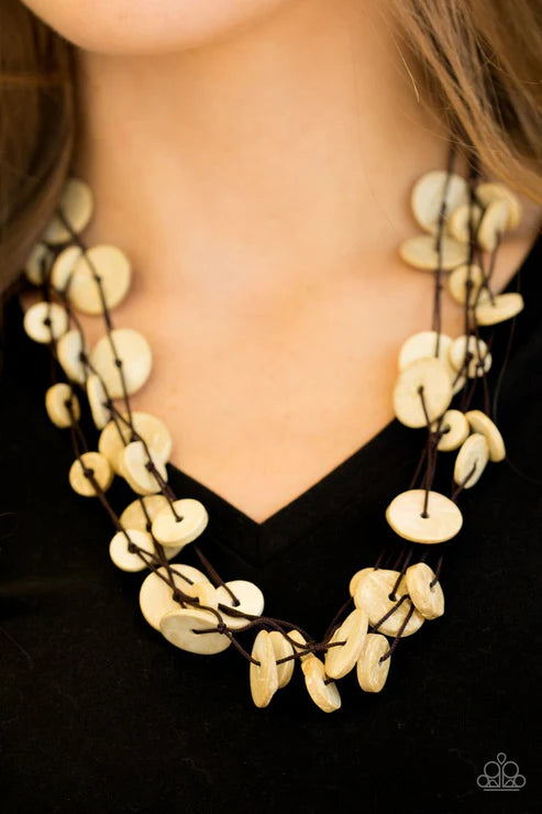 Bermuda Beach House - White Necklace