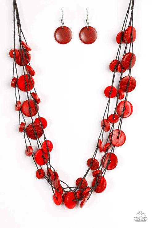 Bermuda Beach House - Red Necklace
