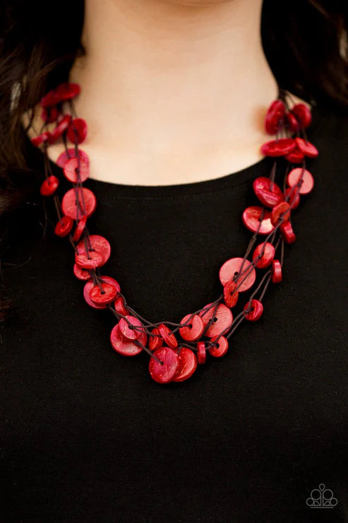 Bermuda Beach House - Red Necklace
