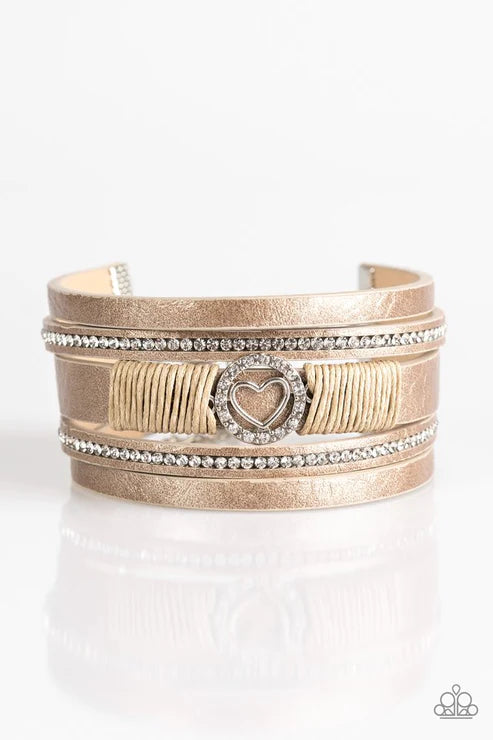 It Takes Heart - Brown Bracelet