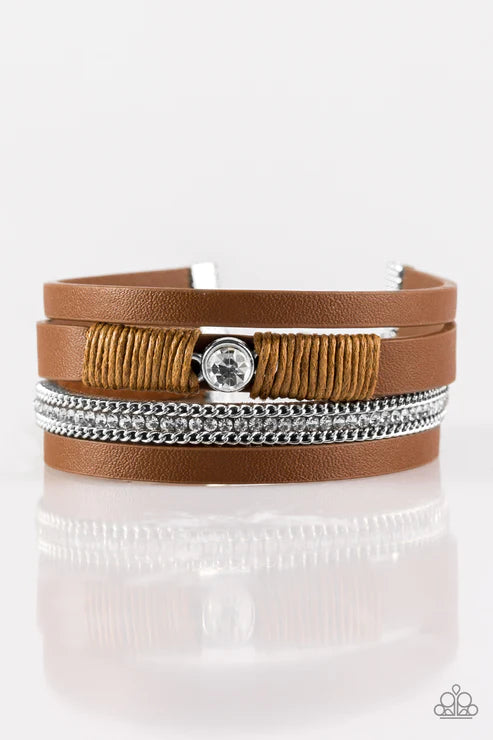 Catwalk Craze - Brown Bracelet