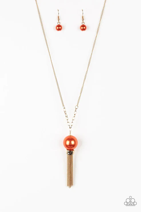 Belle of the BALLROOM - Orange  Necklace
