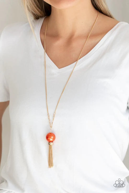 Belle of the BALLROOM - Orange  Necklace