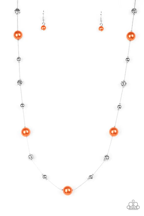 Eloquently Eloquent - Orange Necklace