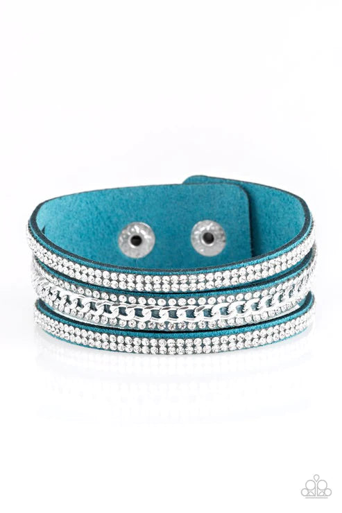 Rollin' In Rhinestones - Blue Bracelet