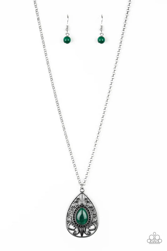 Modern Majesty - Green Necklace