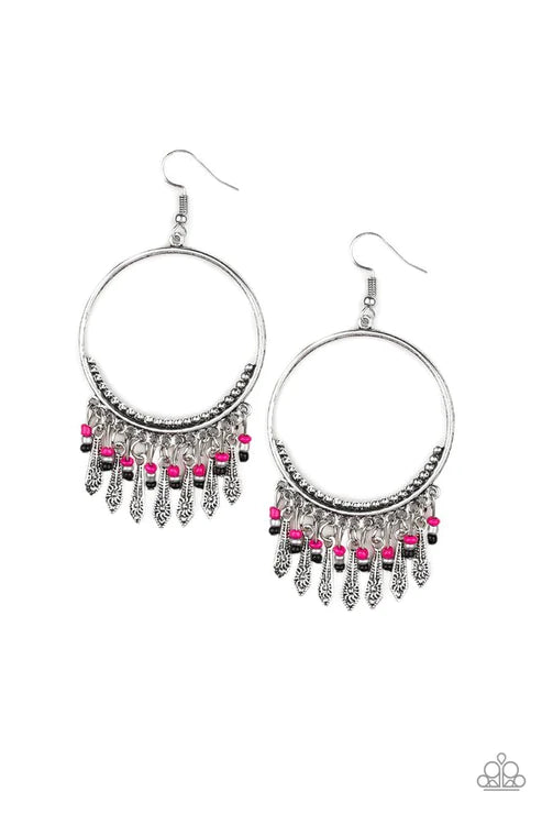 Floral Serenity - Pink Earrings
