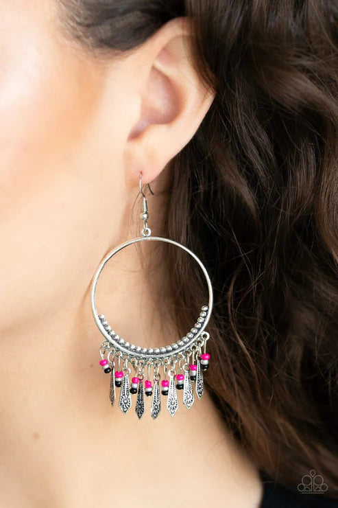 Floral Serenity - Pink Earrings