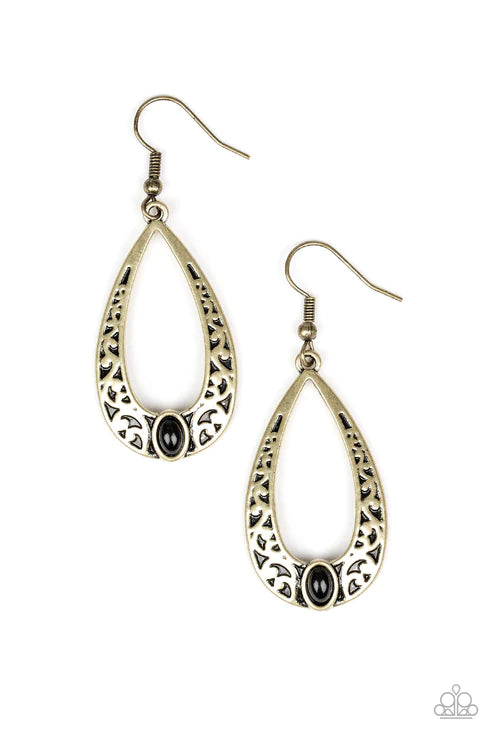 Colorfully Charismatic - Brass Earrings