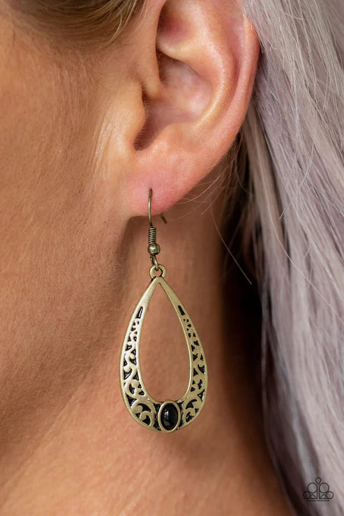 Colorfully Charismatic - Brass Earrings