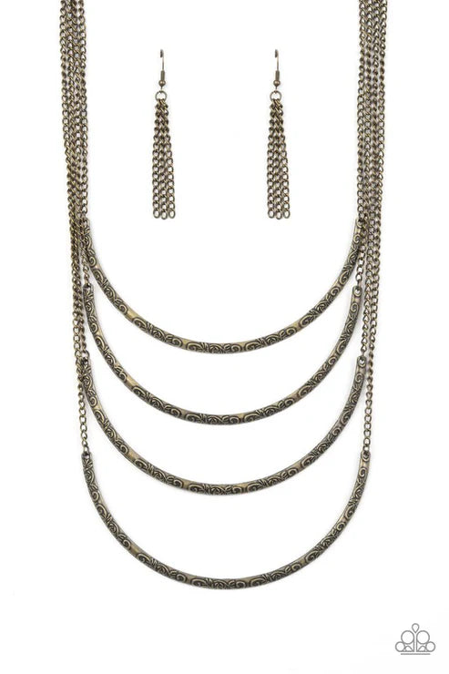 It Will Be Over MOON - Brass Necklace