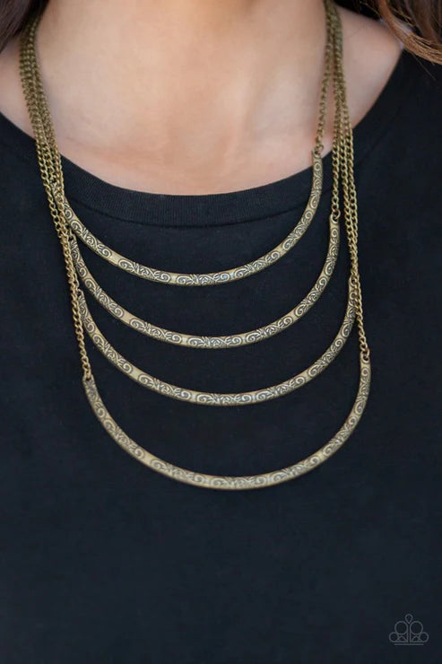 It Will Be Over MOON - Brass Necklace