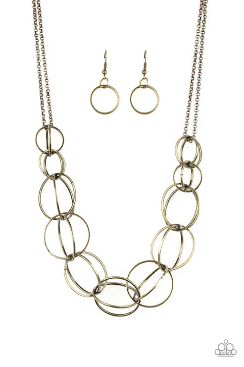 Space Walk - Brass Necklace