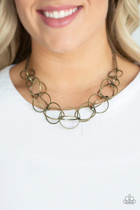 Space Walk - Brass Necklace