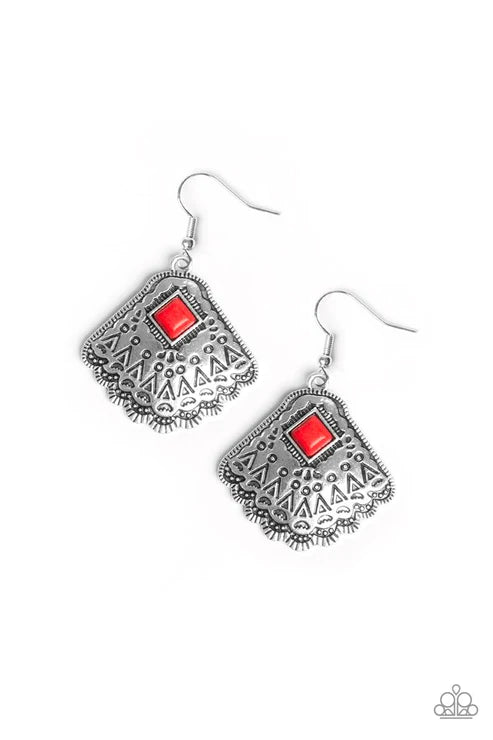 Mountain Mesa - Red Earrings