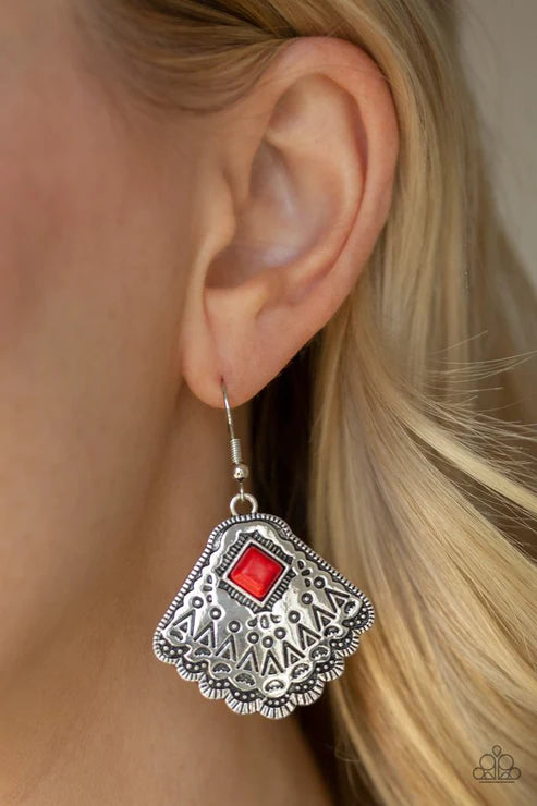 Mountain Mesa - Red Earrings