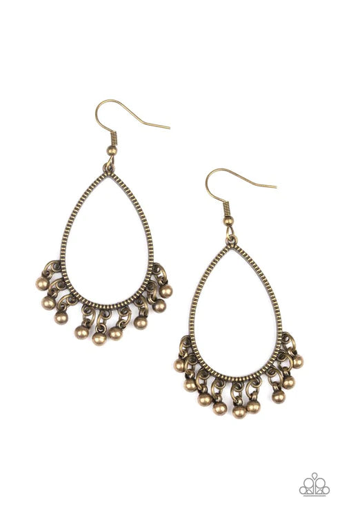 Country Charm - Brass Earrings