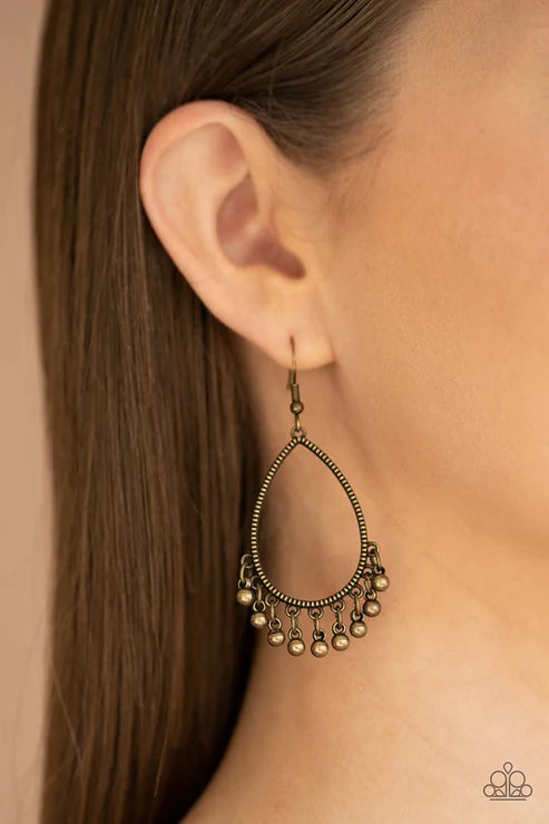 Country Charm - Brass Earrings