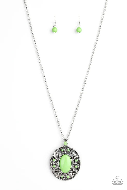 Sunset Sensation - Green Necklace