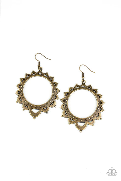 Casually Capricious - Brass Earrings