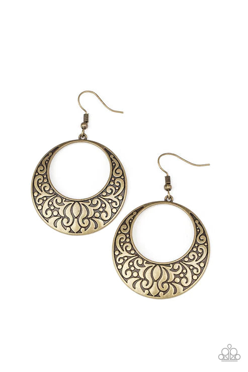 Secret Groves - Brass Earrings