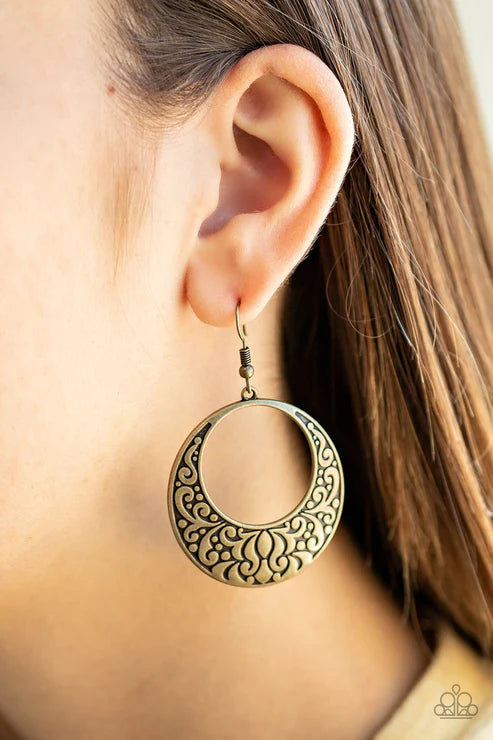 Secret Groves - Brass Earrings