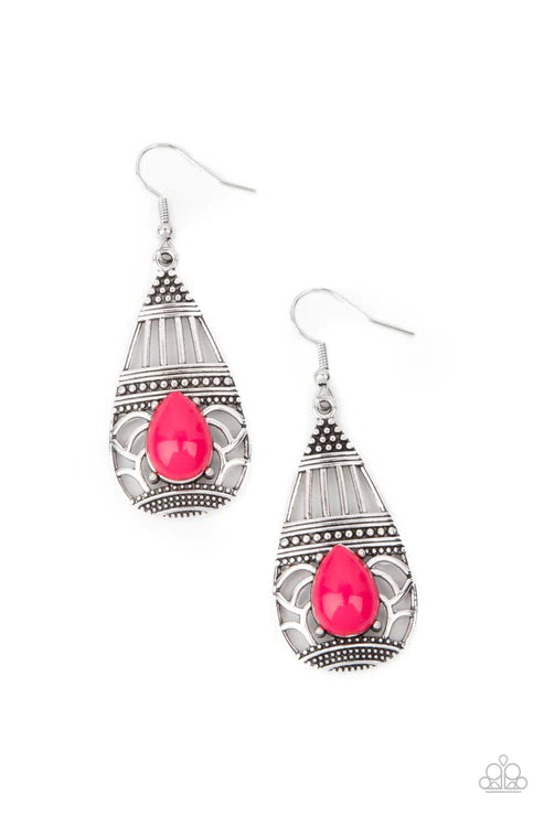 Eastern Essence - Pink Earrings