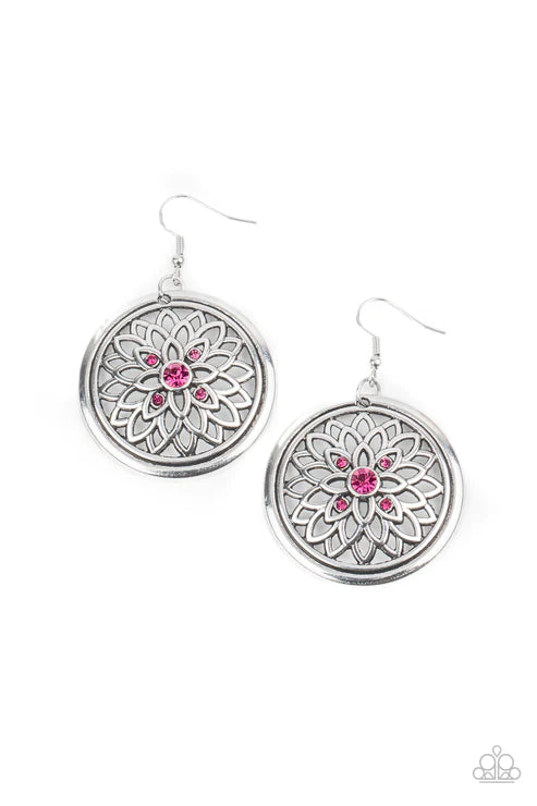 Mega Medallions - Pink Earrings