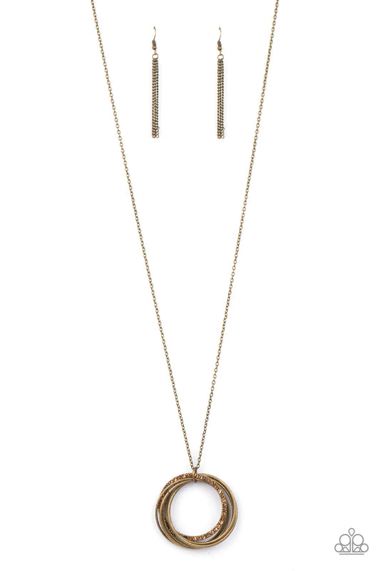 Harmonic Halos Brass Necklace