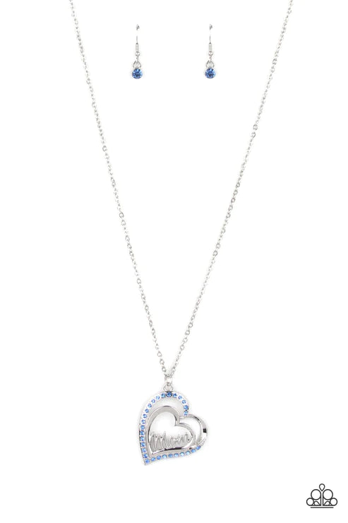 A Mothers Heart - Blue Necklace