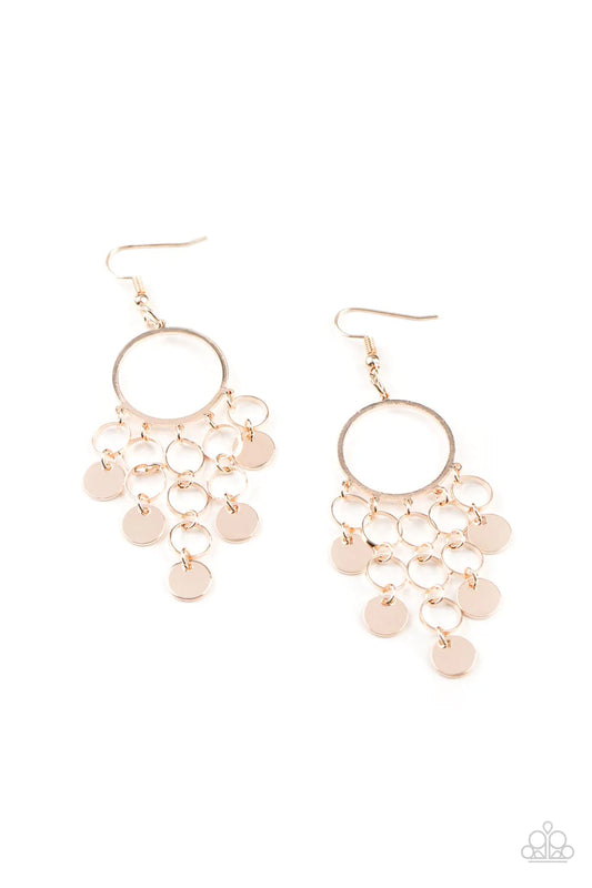 Cyber Chime - Rose Gold Earrings