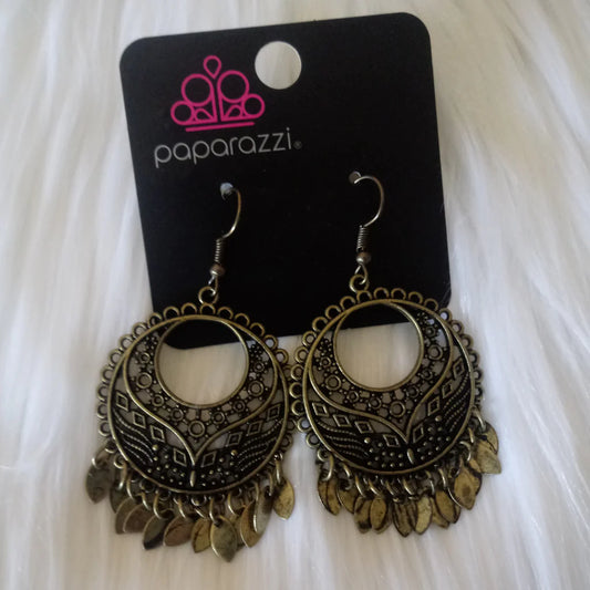 Far Off Horizons Brass Earrings