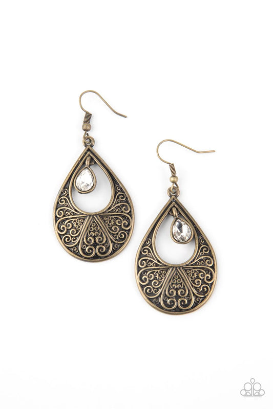 Garden Magic Brass Earring