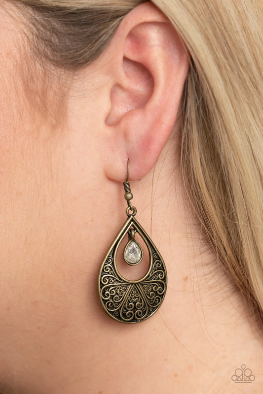 Garden Magic Brass Earring