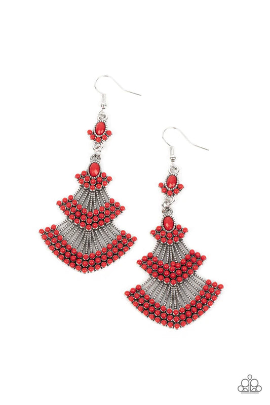 Eastern Expression Red Earrings