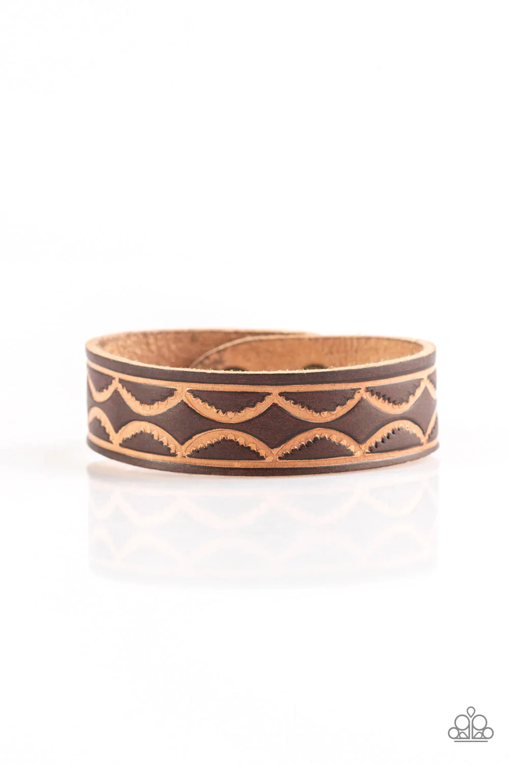 Zion Horizon - Brown Leather Bracelet