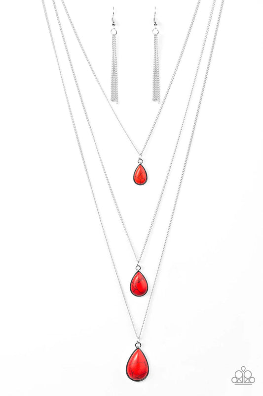 Mountain Tears - Red Necklace
